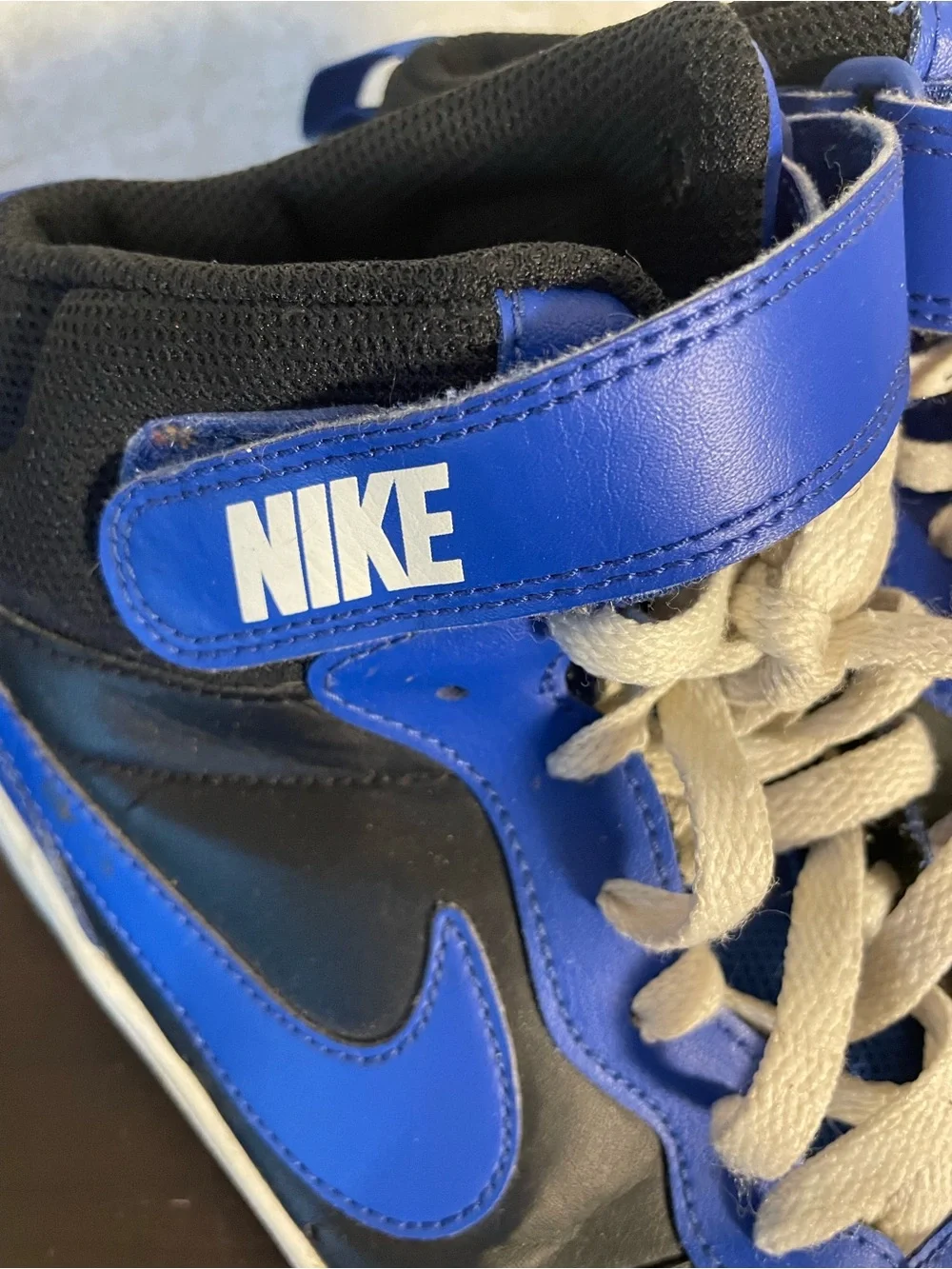 Nike Kids Court Borough Mid 2 GS High Top Sneakers Royal Blue & Black